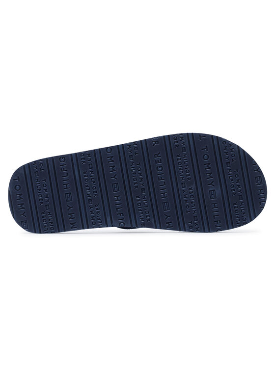 Tommy Hilfiger Tommy Hilfiger Japonki Logo print Flip Flop T3B0-30982-0058 S Granatowy