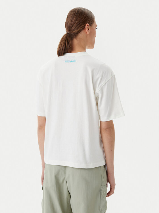 Napapijri Napapijri T-shirt S-Nice NP0A4IG4 Écru Regular Fit