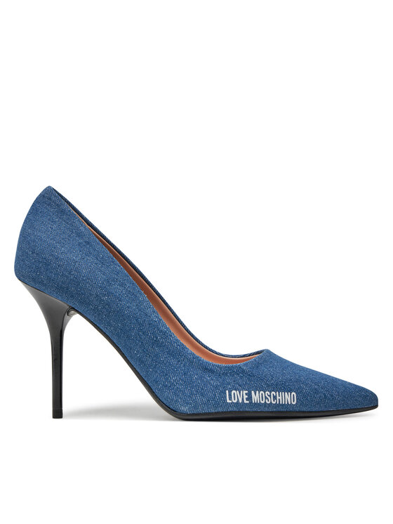 Pantofi cu toc subțire LOVE MOSCHINO JA10089G1LJO5700 Albastru