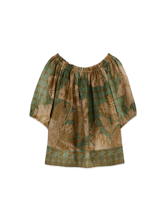 Oltre Oltre Blusa 2139J000933N0S5 Verde Over Fit