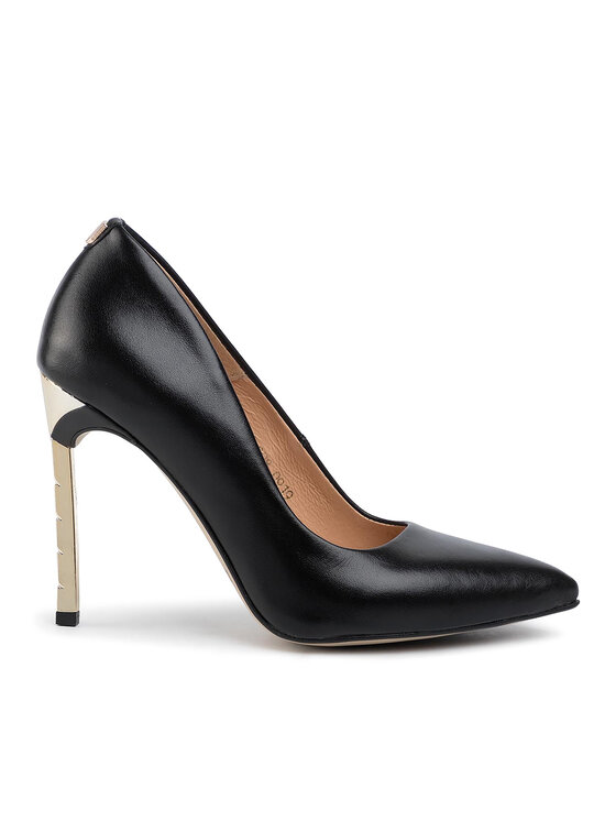 Pantofi cu toc subțire R.Polański 0808 Negru