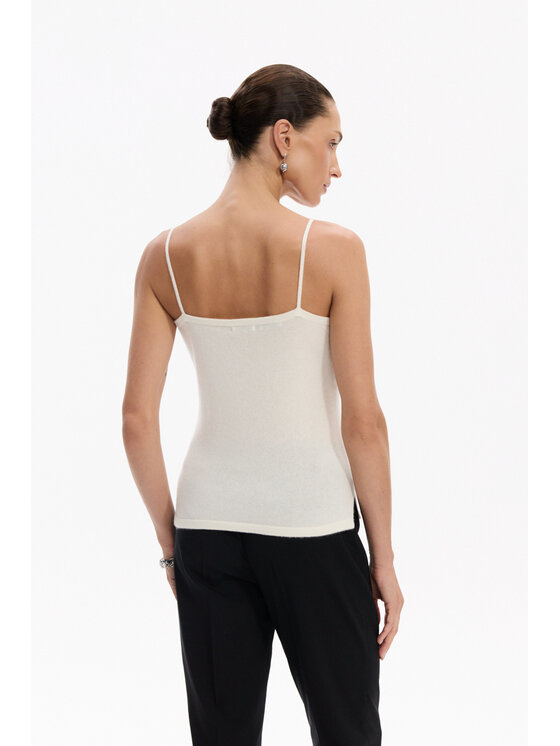 Deni Cler Milano Deni Cler Milano Top T-DC-0057-F5-85-11-1 Kremowy Regular Fit