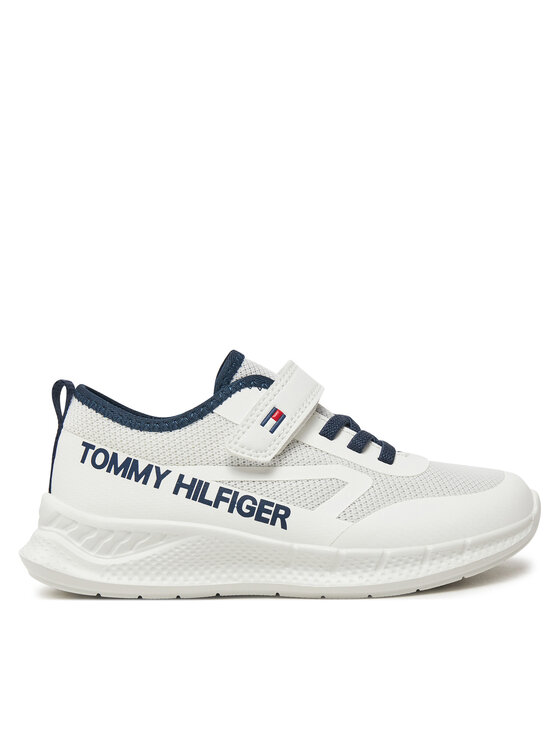 Sneakers Tommy Hilfiger Low Cut Lace-Up/Velcro Sneaker T1B9-33868-1756 S Alb