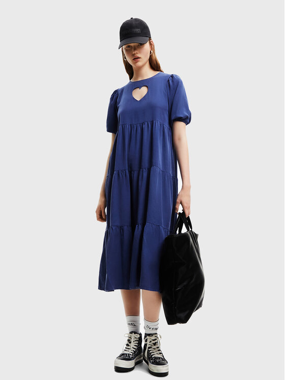 Desigual Desigual Повсякденна сукня Flora 22WWVW30 Cиній Regular Fit