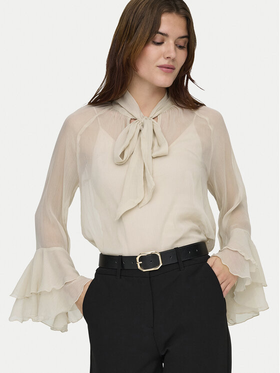 ONLY ONLY Bluzka Peninna 15367241 Beżowy Regular Fit