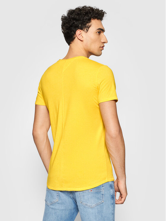 Tommy Jeans Tommy Jeans T-krekls Jaspe DM0DM09586 Dzeltens Slim Fit