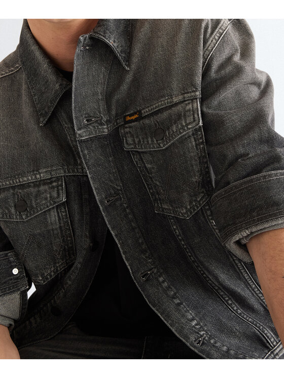 Wrangler Wrangler Kurtka jeansowa 112387051 Szary Regular Fit