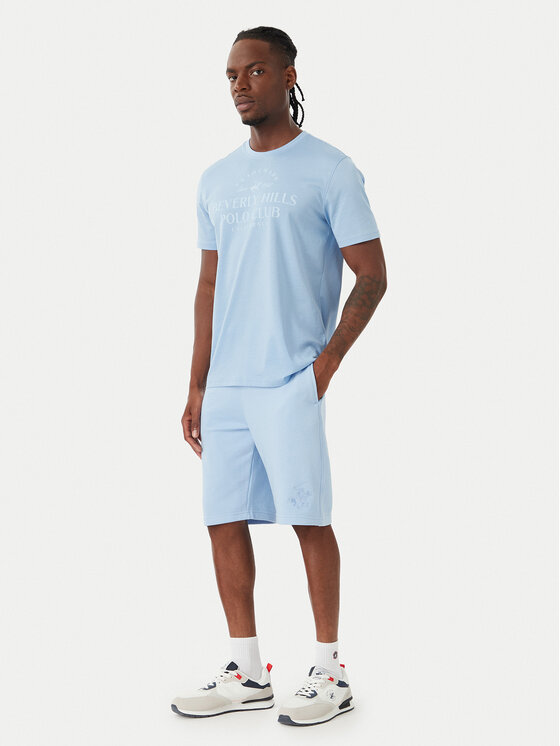 Beverly Hills Polo Club Beverly Hills Polo Club T-Shirt M1303 Niebieski jasny Regular Fit