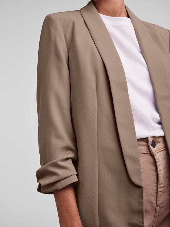 Pieces Pieces Marynarka 17090996 Beżowy Regular Fit