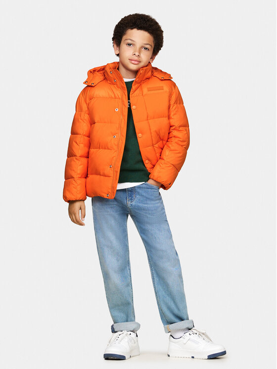 Tommy Hilfiger Tommy Hilfiger Pehelykabát KB0KB09207 Narancssárga Regular Fit