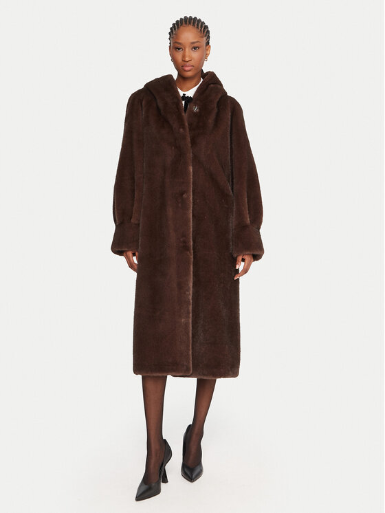 Luisa Spagnoli Luisa Spagnoli Kožešina Savelli 542439 Hnědá Loose Fit