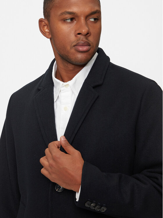 Lindbergh Lindbergh Cappotto di lana 30-303046 Nero Regular Fit