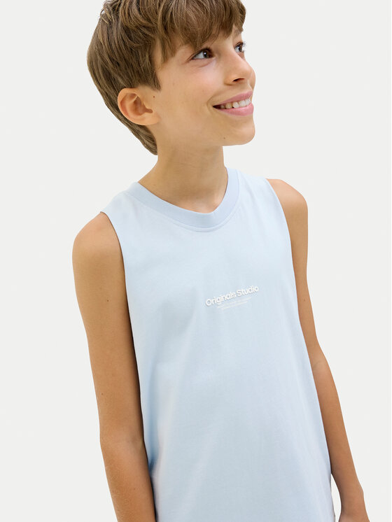 Jack&Jones Junior Jack&Jones Junior Majica brez rokavov Vesterbro 12253957 Svetlo modra Loose Fit