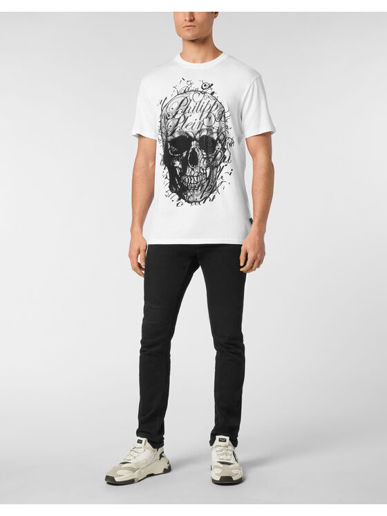 PHILIPP PLEIN PHILIPP PLEIN T-Shirt 23515 Biały Regular Fit