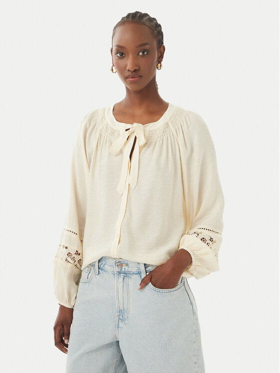 Vero Moda Cămașă Stacy 10343458 Crem Loose Fit