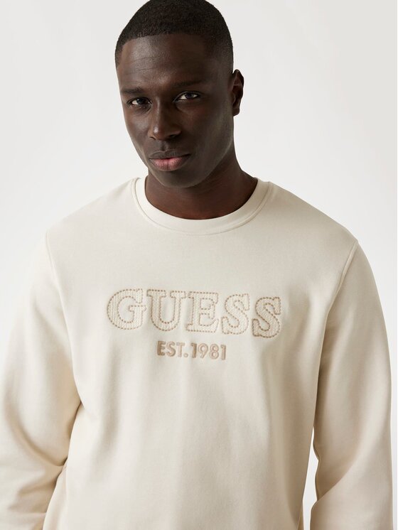 Guess Guess Bluza 176809 Beżowy Classic Fit