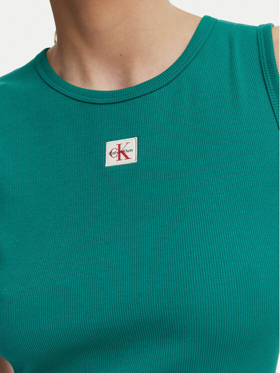 Calvin Klein Jeans Calvin Klein Jeans Top LV047F246G Tmavo zelená Slim Fit