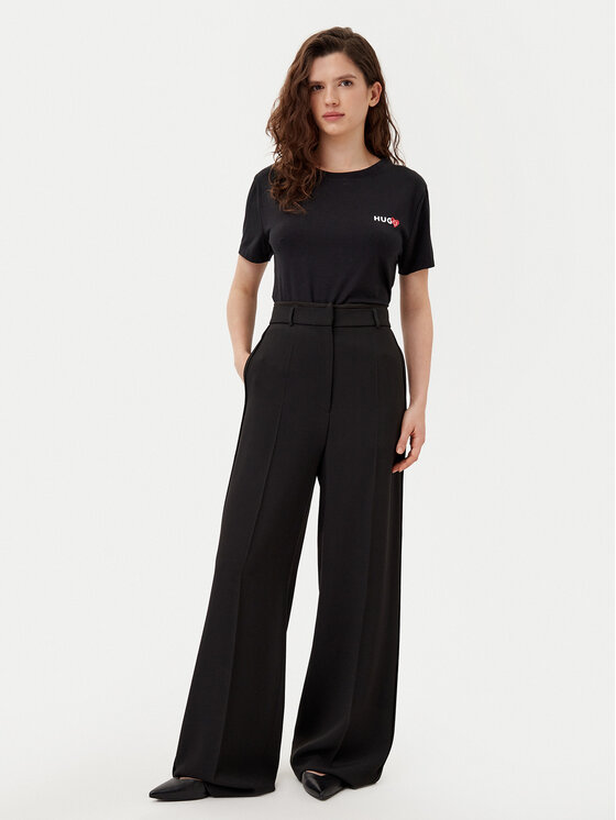 HUGO HUGO Футболка 50534300 Чорний Regular Fit