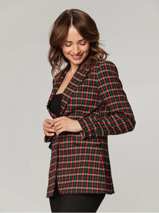 Willsoor Willsoor Marynarka 67410 Czerwony Regular Fit