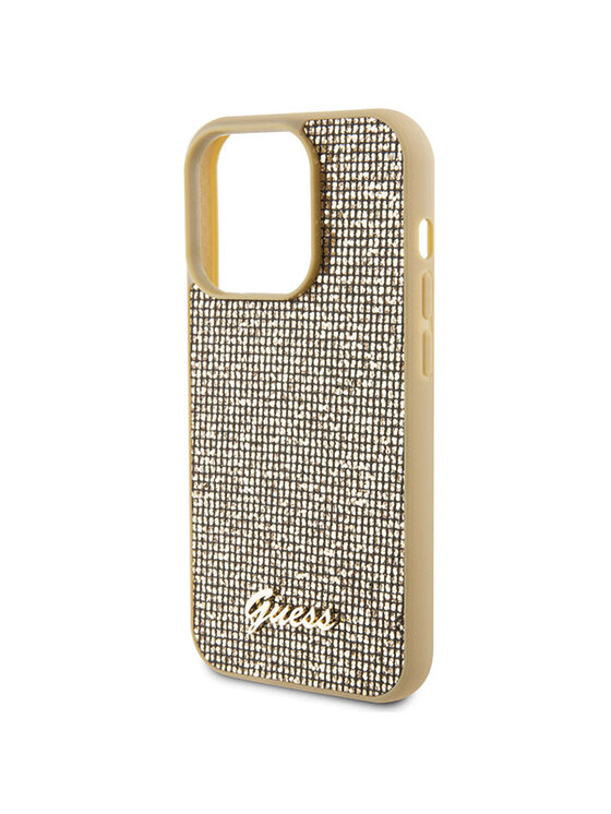 Guess Guess Etui na telefon iPhone 15 Pro Złoty