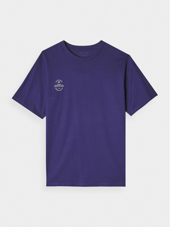 4F 4F T-shirt 4FWAW24USEAM174-31M Blu scuro Oversize