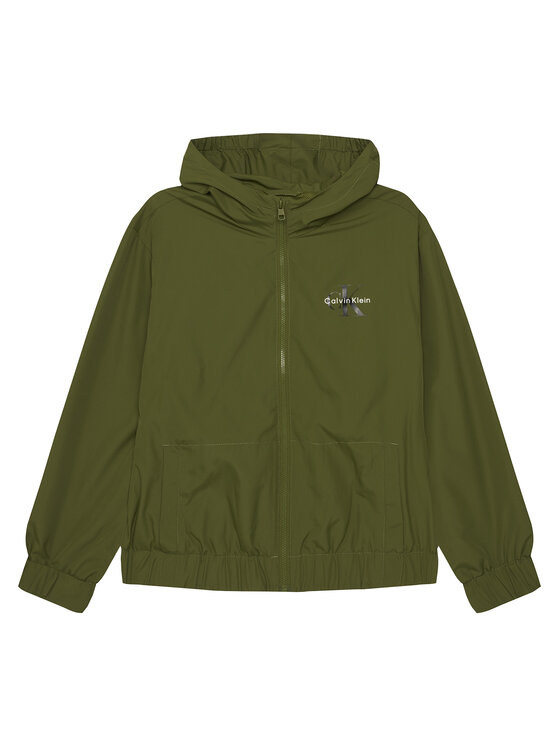 Calvin Klein Jeans Calvin Klein Jeans Giacca di transizione Monologo Essential IB0IB02639 Verde Regular Fit