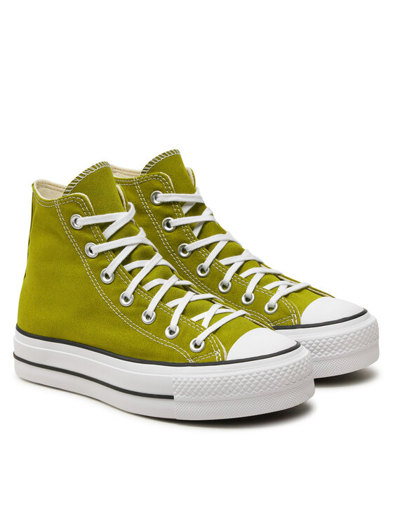 Green converse platform clearance