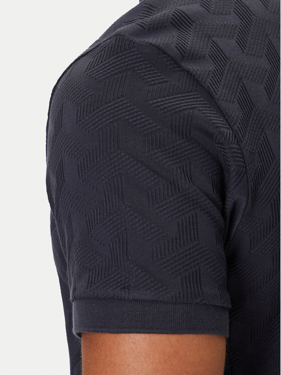 BOSS BOSS Тениска с яка и копчета Mirror QZ 50548653 Тъмносин Relaxed Fit