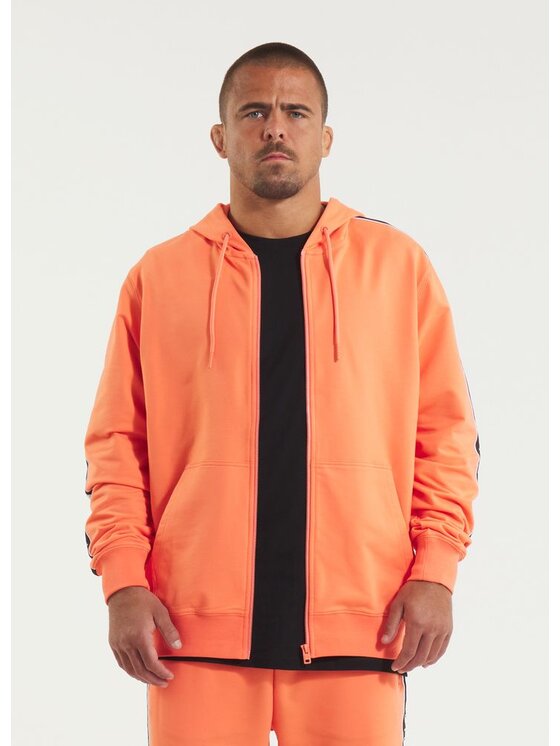 PITBULL PITBULL Bluza Bluza męska rozpinana z kapturem TAPE NUGGET L Pomarańczowy Regular Fit