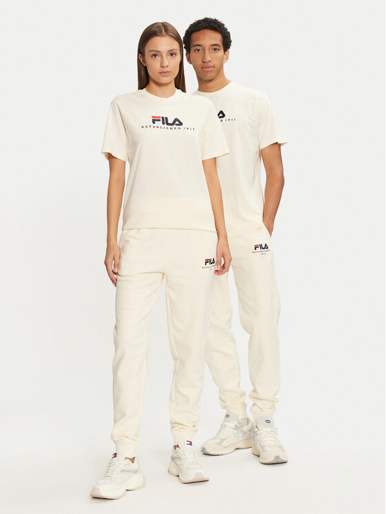 Fila Fila Donji dio trenerke Unisex Bovrup FAU0146 Écru Regular Fit