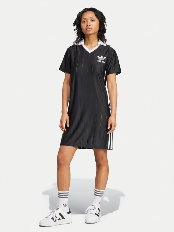adidas adidas Kasdieninė suknelė adicolor 3-Stripes IX5510 Juoda Loose Fit