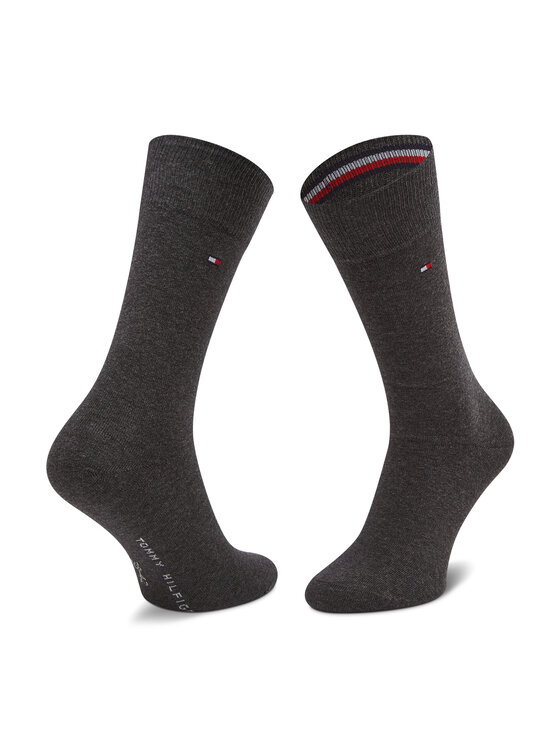 Tommy Hilfiger Tommy Hilfiger 2er-Set hohe Herrensocken 100001496 Grau