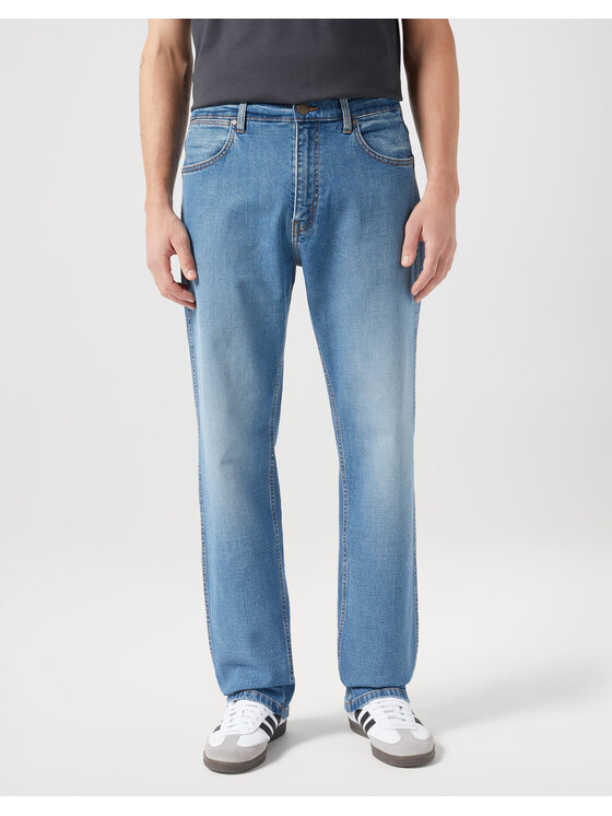 Wrangler Wrangler Spodnie materiałowe FRONTIER Niebieski Loose Fit