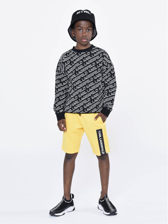 Gyerek Pulóver Karl Lagerfeld Kids, Méret: 12Y, Fekete, Z25403 S