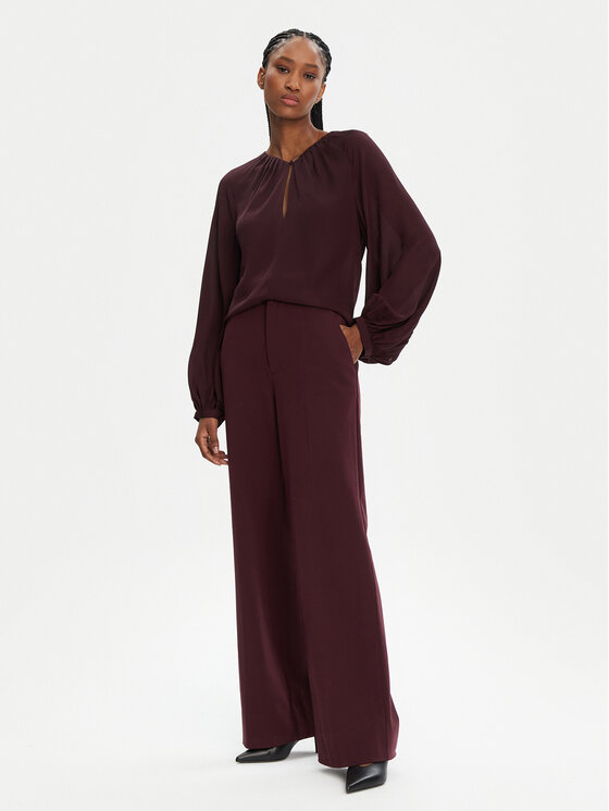 STAUD STAUD Spodnie palazzo Prince R24F4138ST Bordowy Regular Fit