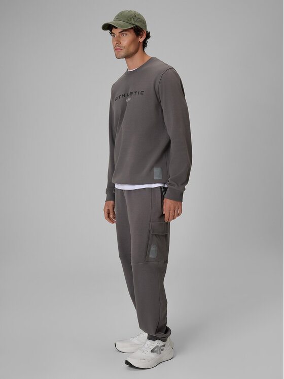 4F 4F Spodnie dresowe NIGHT RUN Szary Regular Fit
