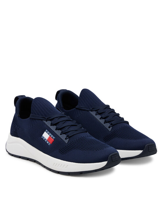 Tommy Jeans Tommy Jeans Laisvalaikio batai Runner Kntitted EM0EM01555 Tamsiai mėlyna