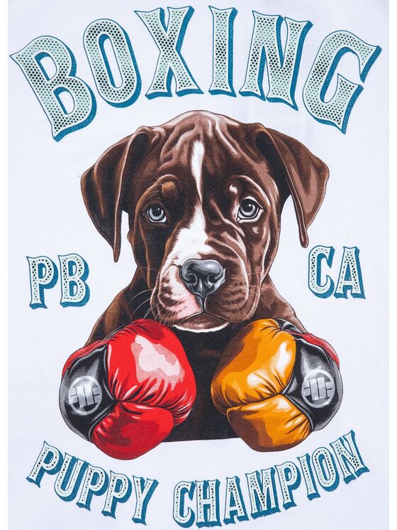 PITBULL PITBULL T-Shirt Lil'Champ Biały Regular Fit