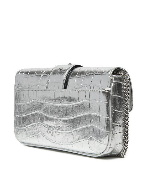 PINKO PINKO Дамска чанта Love One Pocket Simply C AI 24-25 PLTT 103838 A1W5 Сребрист