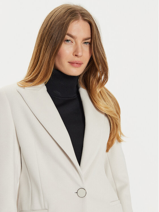 Artigli Artigli Płaszcz przejściowy ACCP000317 Écru Regular Fit