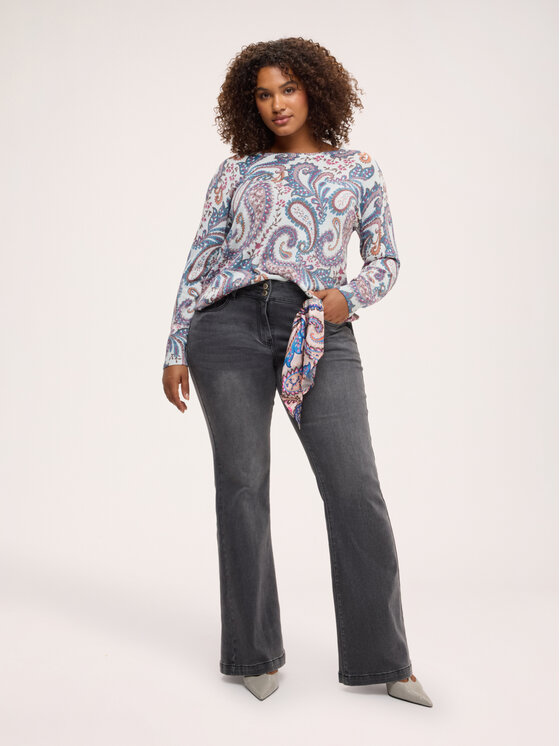 Fiorella Rubino Fiorella Rubino Jeans P480T005404N013 Grigio Flare Fit