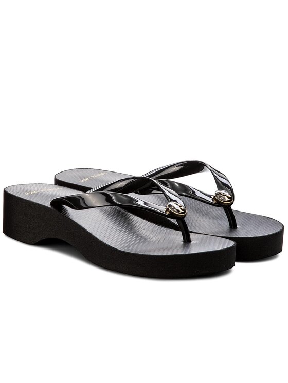 Tory burch cutout wedge flip flops top