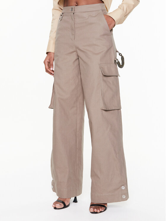 Remain Remain Auduma bikses Canvas RM2158 Bēšs Relaxed Fit