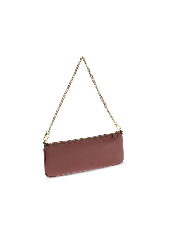 PINKO PINKO Torebka Bordeaux Calf Leather Bos Taurus Shoulder Bordowy