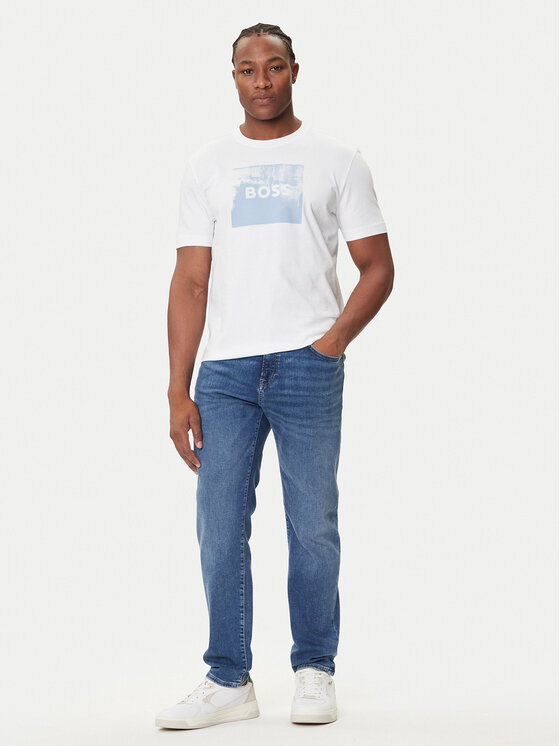 BOSS BOSS T-Shirt Te_Wheel 50546381 Weiß Regular Fit