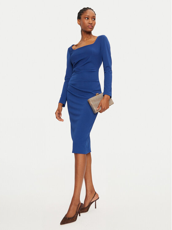 Rinascimento Rinascimento Koktel haljina 1000769355846 Plava Regular Fit