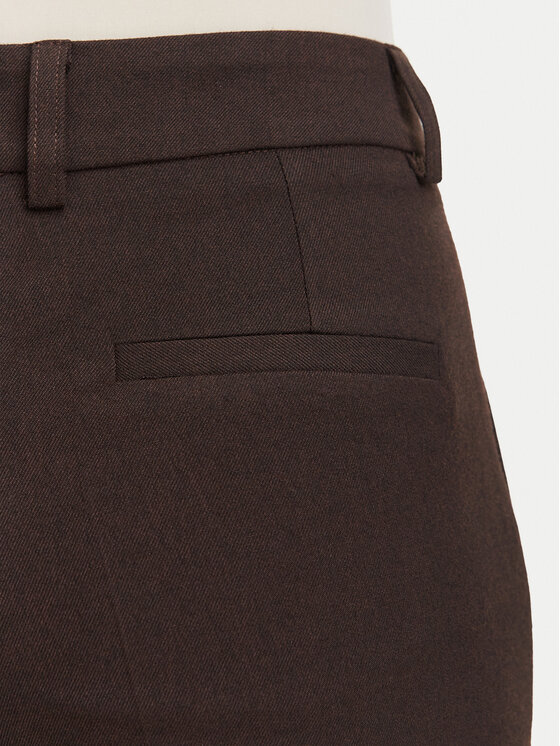 Morgan Morgan Штани з тканини 262-PCHOC.F Темно-коричневий Straight Fit