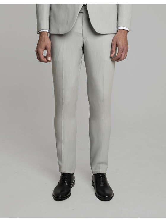 Borgio Borgio Spodnie garniturowe pimonte Szary Slim Fit