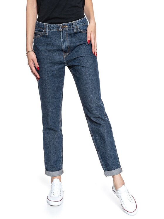 Lee Lee Jeansy TAILORED MOM Niebieski Regular Fit
