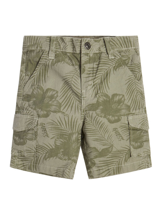 Guess Guess Bavlnené šortky N3GD12 WFCB0 Zelená Regular Fit